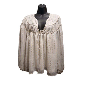 Old Navy Women's Metallic Dot Chiffon Blouse - Size XXL - JC321